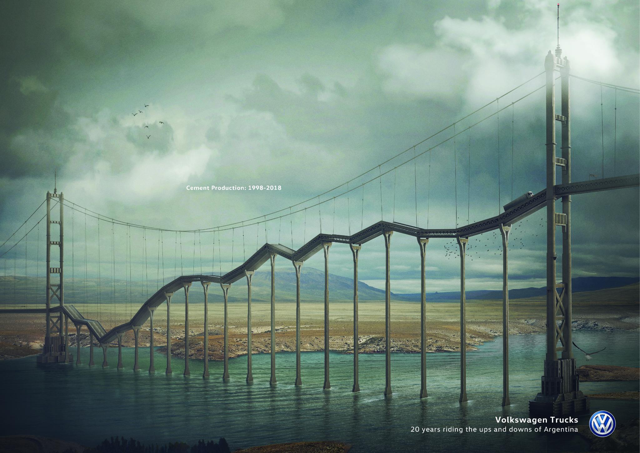UPS AND DOWNS / CEMENT / VOLKSWAGEN  TRUCKS